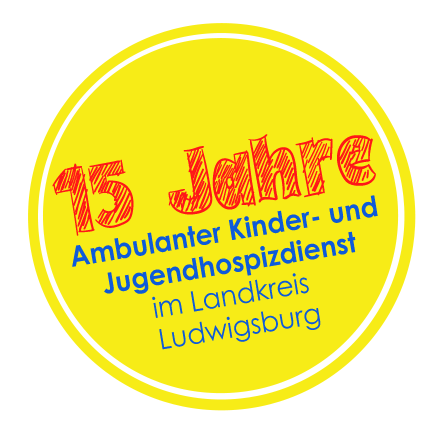 Logo zum 15-jährigen Jubiläum des Ambulanten Kinder- und Jugendhospizdienst im Landkreis Ludwigsburg